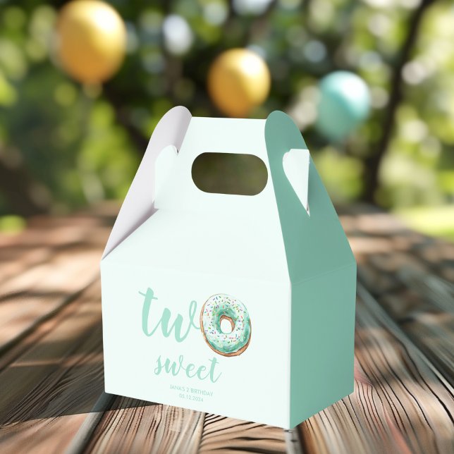  Green Doughnut Birthday Favour Box (Creator Uploaded)