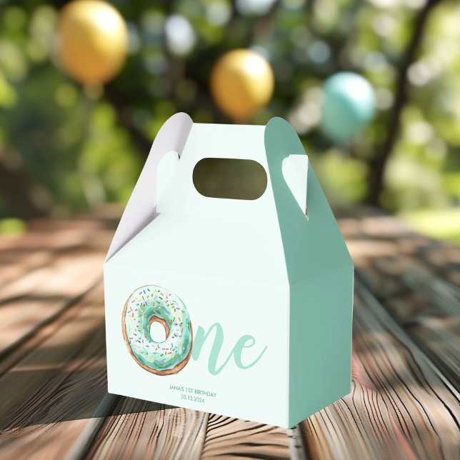  Green Doughnut Birthday Favour Box (Creator Uploaded)