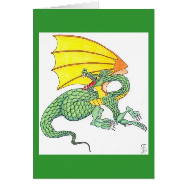 Green Dragon All-Occasion Card (Front)