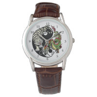 green dragon and white tiger yin yang