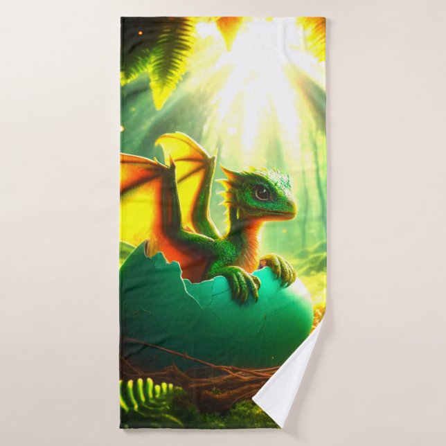 Green Dragon Bath Towel (Bath Towel)