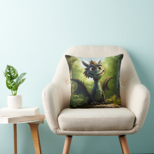 Green Dragon Cartoon Cushion