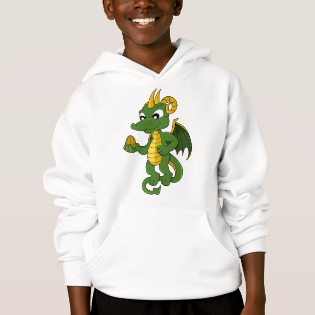 Green dragon  cartoon  Hoodie (Front)