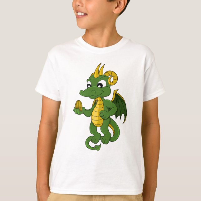 Green dragon  cartoon  T-Shirt (Front)