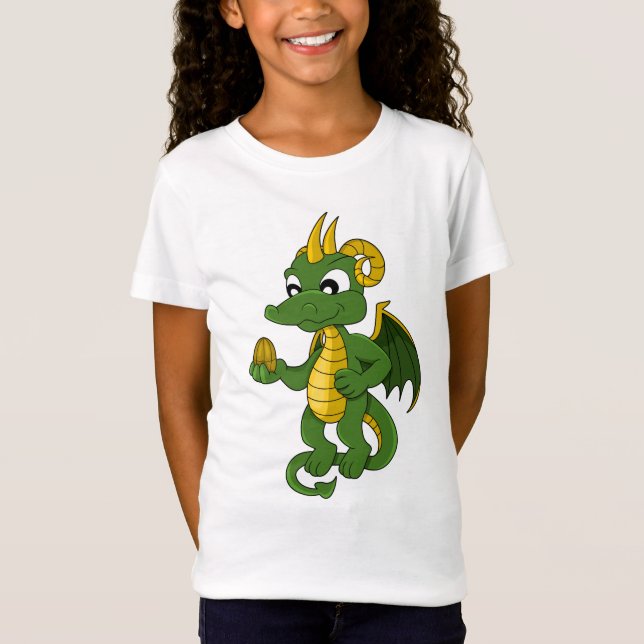 Green dragon  cartoon  T-Shirt (Front)