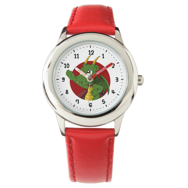 Green dragon cartoon watch (Front)