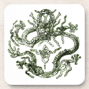 Green Dragon Cork Coaster