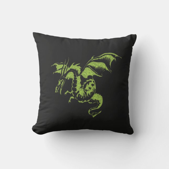 Green Dragon Cushion (Front)