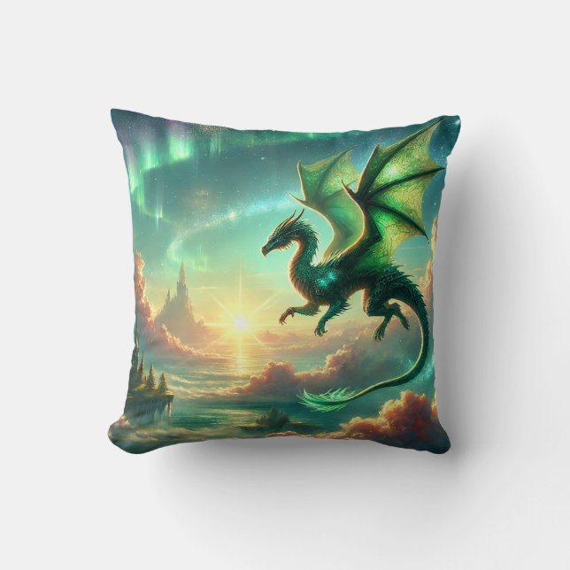 Green Dragon Cushion (Front)
