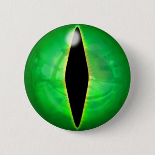 Green Dragon Eye 6 Cm Round Badge