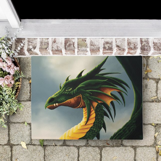 Green Dragon Fantasy Doormat (Creator Uploaded)
