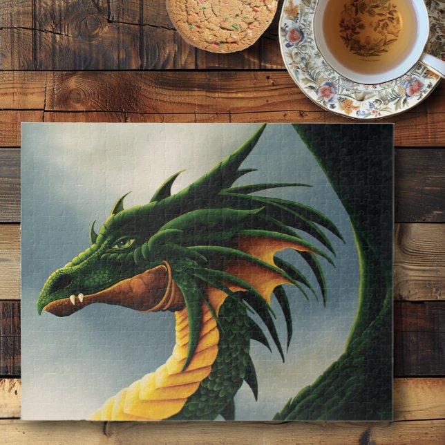 Green Dragon Fantasy Jigsaw Puzzle (Creator Uploaded)