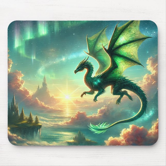 Green Dragon Mouse Pad (Front)