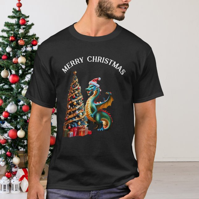 Green Dragon On Christmas Eve T-Shirt (Creator Uploaded)
