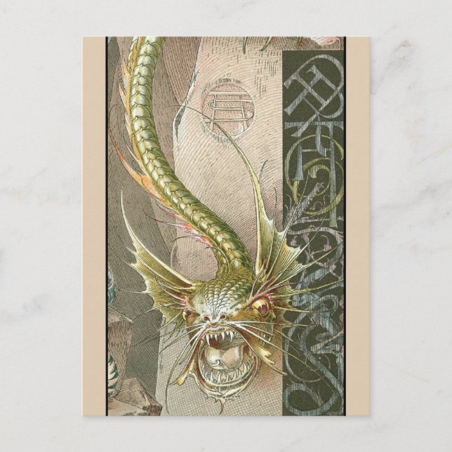 Green Dragon Postcard (Front)
