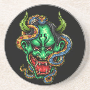 Green Dragon Tattoo Coaster