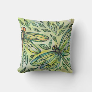 Green Dragonflies Dragonfly Lovers                 Cushion