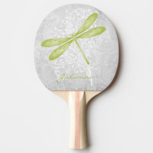 Green Dragonfly Personalised Ping Pong Paddle