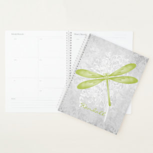 Green Dragonfly Personalised Planner