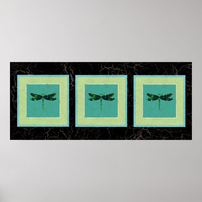 Green Dragonfly Poster (Front)