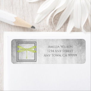 Green Dragonfly Return Address Label