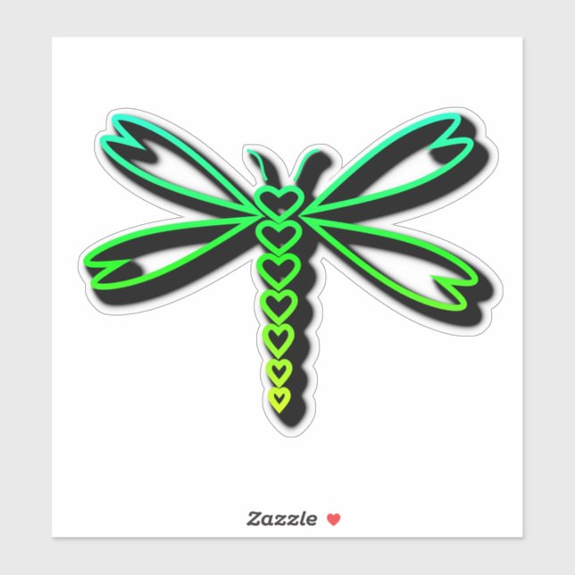 Green Dragonfly Sticker (Sheet)