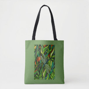 Green Dragonfly Tote Bag