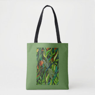 Green Dragonfly Tote Bag