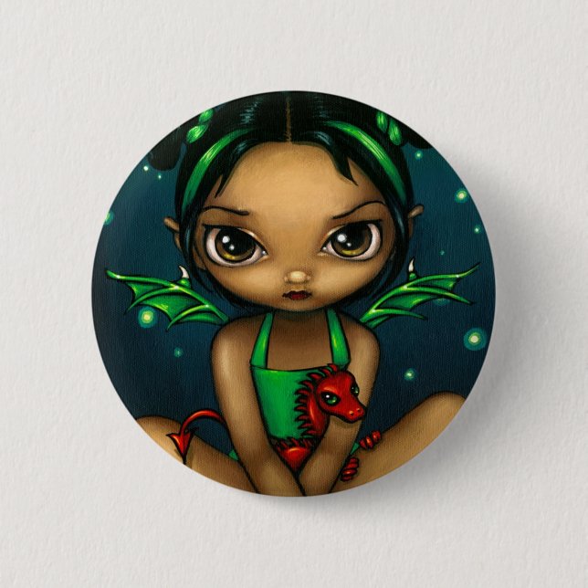 "Green Dragonling" Button (Front)