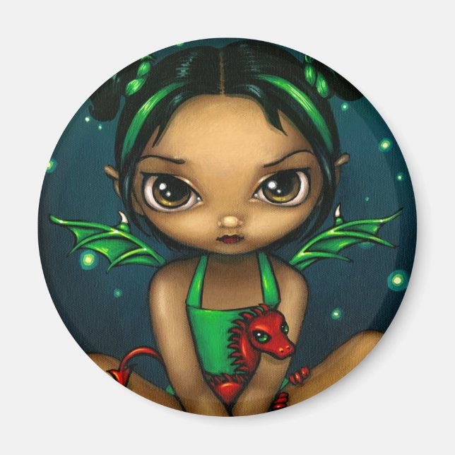 "Green Dragonling" Magnet (Front)