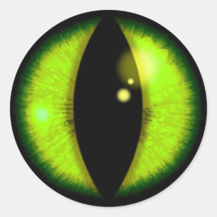 Green Dragons Eye Classic Round Sticker