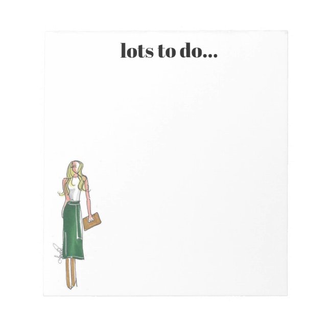 Green dress notepad (Front)