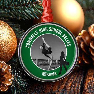 Green Drill Team Photo Dancer Christmas Metal Tree Decoration