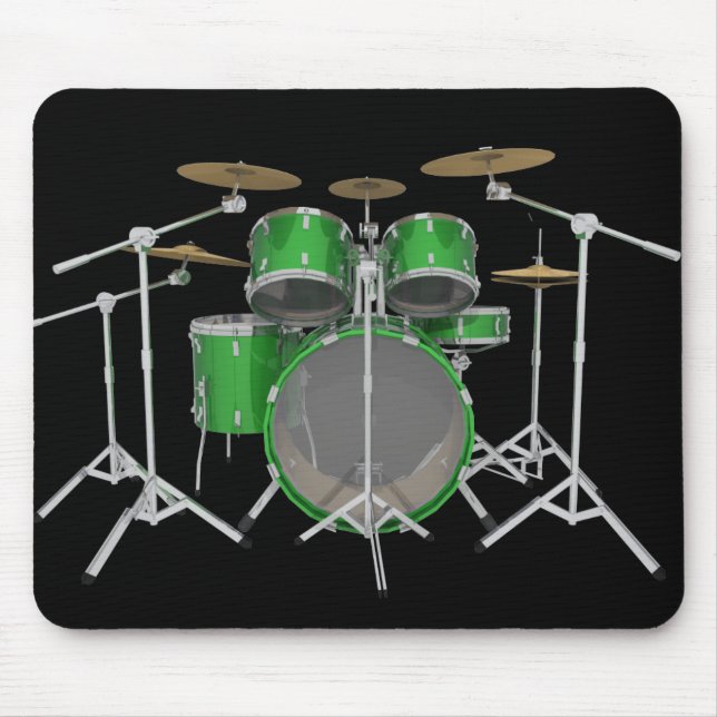 Green Drum Kit: Mousepad (Front)
