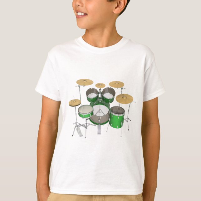Green Drum Kit: T-Shirt (Front)