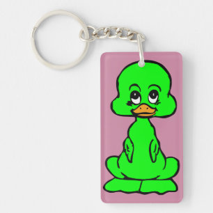Green duckling key ring