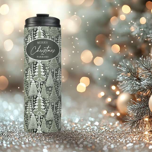 Green Earth Christmas Pattern#6 ID1009 Thermal Tumbler (Creator Uploaded)