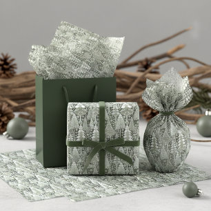 Green Earth Christmas Pattern#6 ID1009 Tissue Paper