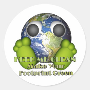 Green Earth Clean Earth Classic Round Sticker