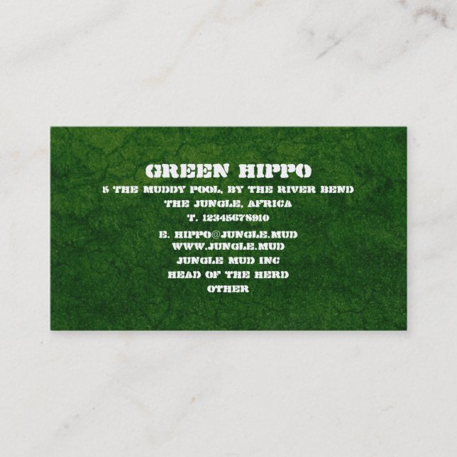 Green Earth - Customised Business Card (Front)