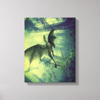 Green Earth Dragon, Nature Fantasy Art