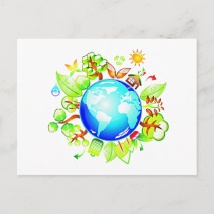 Green Earth Eco Friendly for Earth Day Postcard