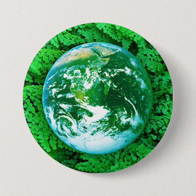 Green Earth - ecological awareness 7.5 Cm Round Badge (Front)