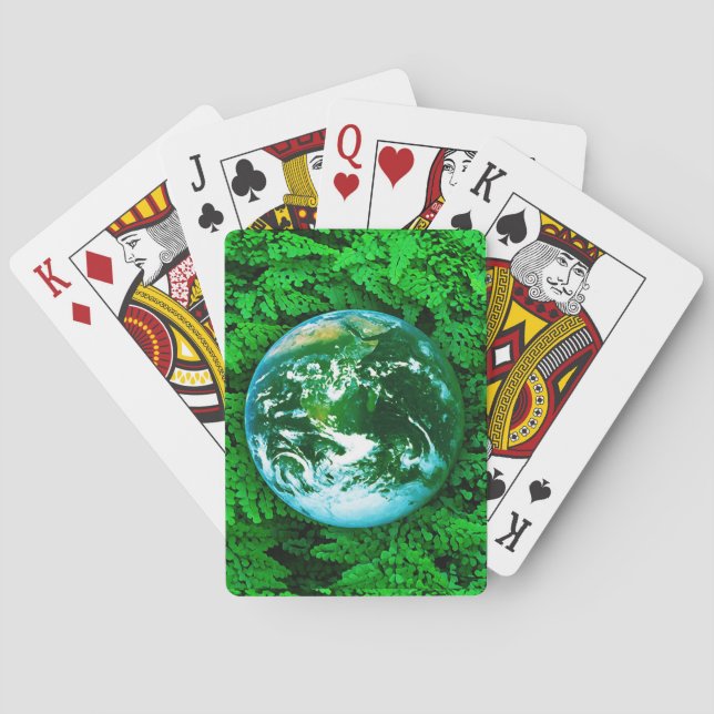 Green Earth - ecological awareness  Playing Cards (Back)