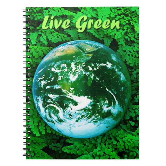 Green Earth - ecological awareness Spiral Notebook (Front)