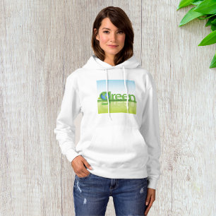 Green Earth Globe Eco Friendly Nature Hoodie