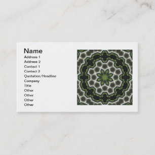 Green Earth Photo Mandala Business Card