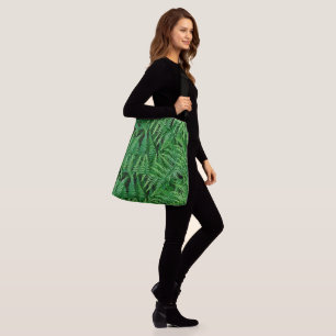 Green Earthy Fern Bag-A touch of Nature:  Crossbod Crossbody Bag
