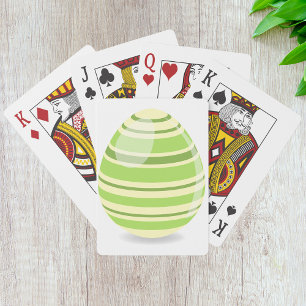Green Easter Egg Playing Cards