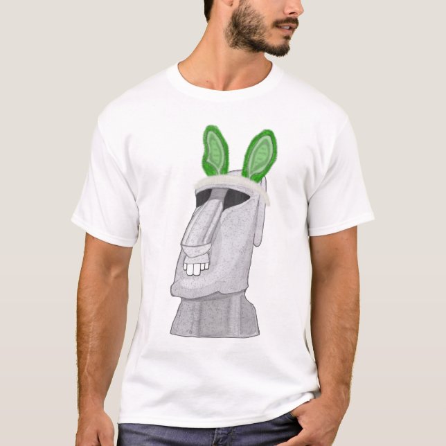 Green Easter (Island) Bunny T-Shirt (Front)